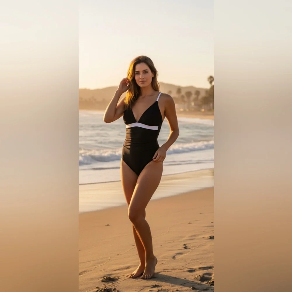 New Sexy Tummy Control Slimming Bathing Suit Double adjust Straps Swimwear